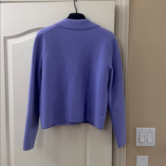 Ann Taylor Lilac Collared Knit Cardigan - Picture 4 of 4